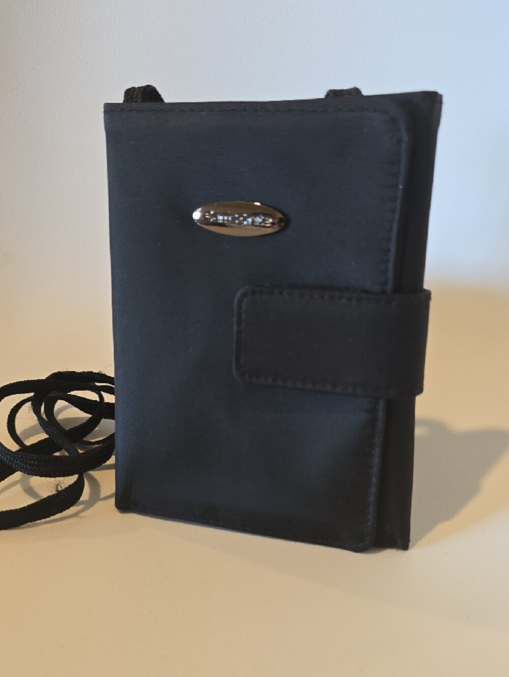 Samsonite Black Travel Crossbody Wallet with Strap
